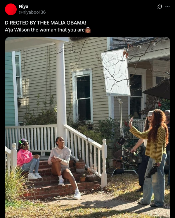 Malia Ann directs A'ja Wilson in Nike commercial